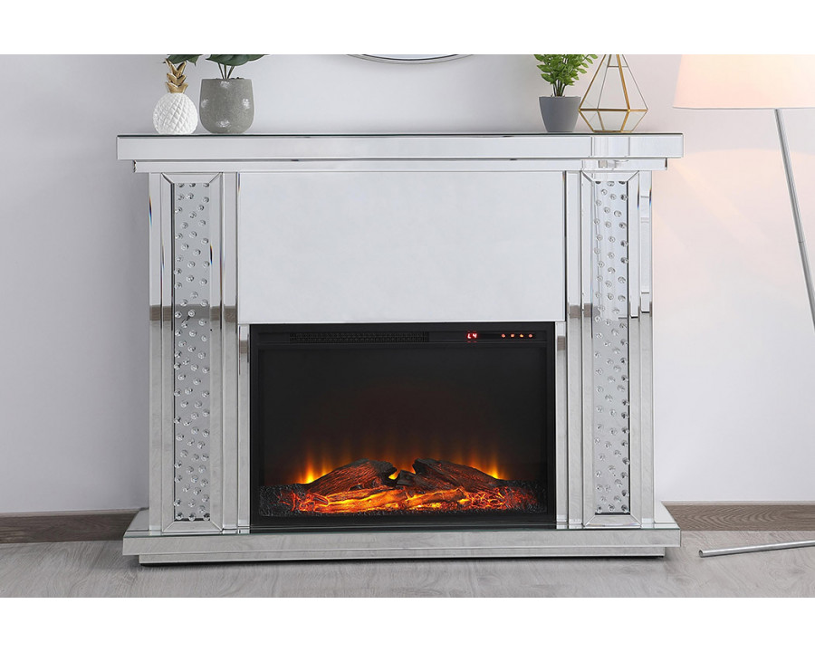 Elegant Raiden Clear Mantle with Fireplace - Clear (MF98901-F1)