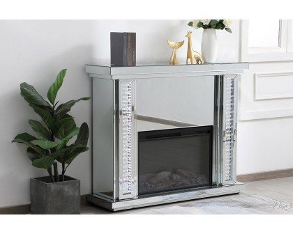 Elegant Raiden Clear Mantle with Fireplace - Clear (MF98901-F1)