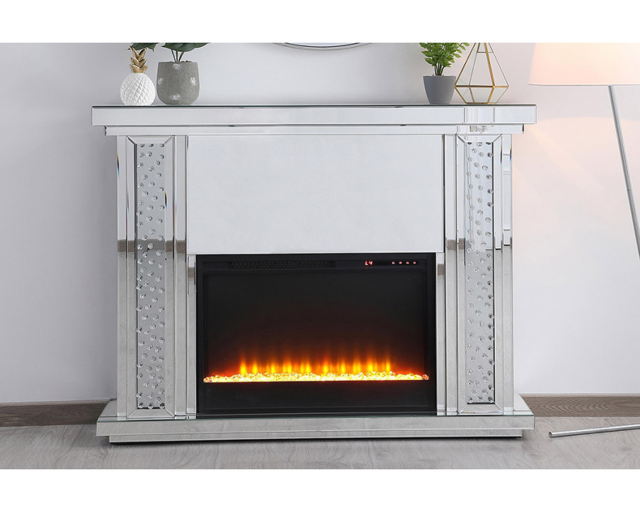 Elegant Raiden Clear Mantle with Fireplace - Clear (MF98901-F2)