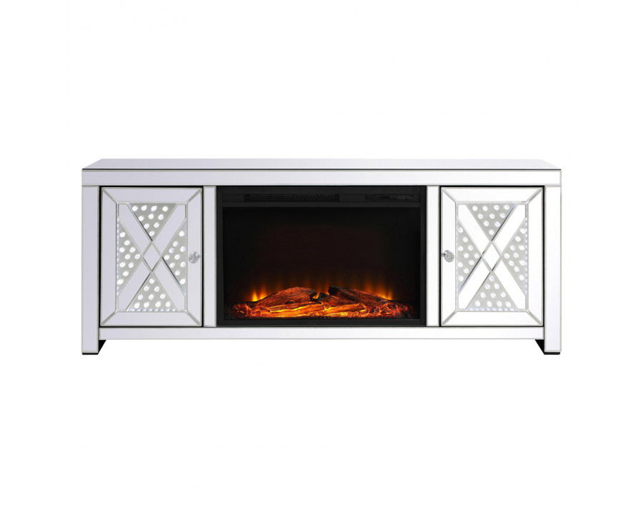 Elegant - Raiden Clear TV Cabinet with Fireplace