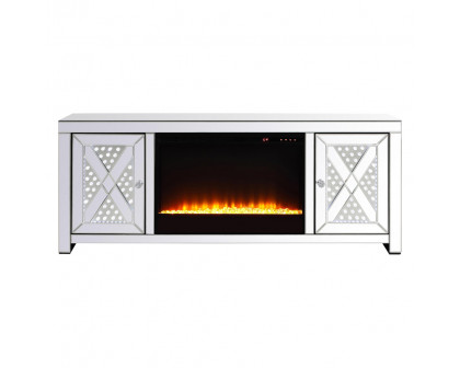 Elegant - Raiden Clear TV Cabinet with Fireplace