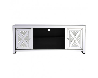 Elegant - Raiden Clear TV Cabinet with Fireplace