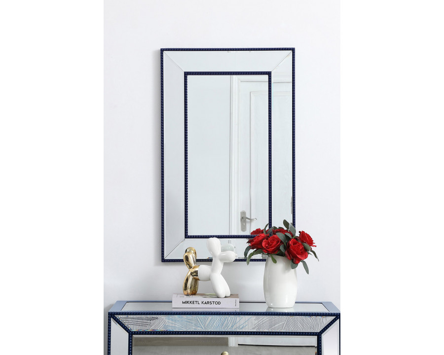 Elegant Wall Mirror - Blue, L 32" (MR32032BL)