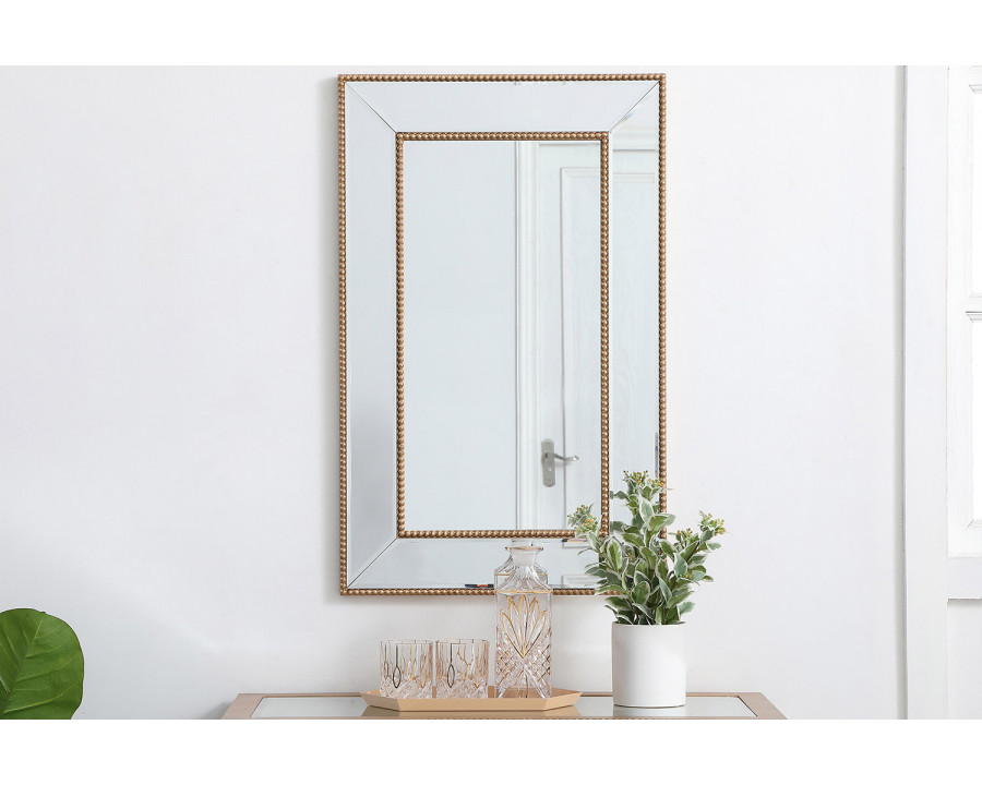 Elegant Wall Mirror - Gold, L 32" (MR32032G)