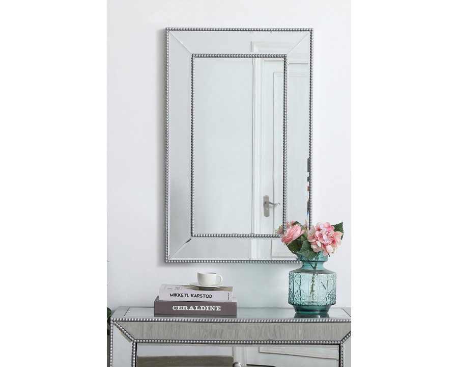 Elegant Wall Mirror - Silver, L 32" (MR32032S)