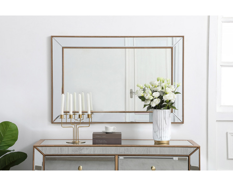 Elegant Wall Mirror - Gold, L 42" (MR32842G)