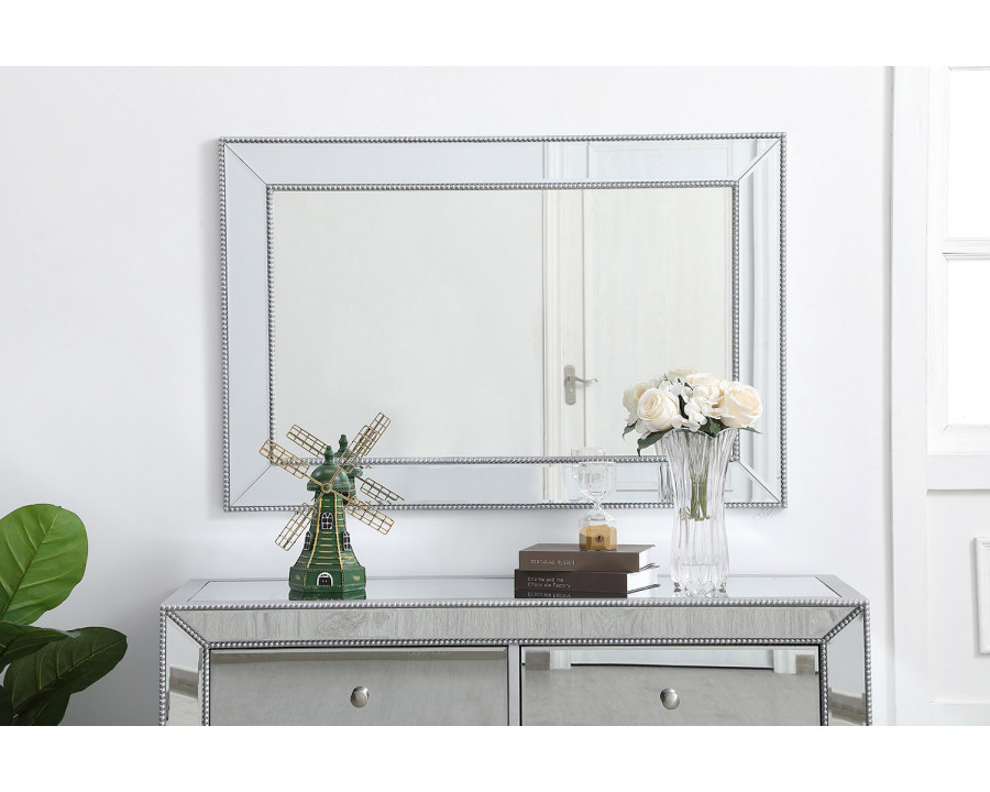 Elegant Wall Mirror - Silver, L 42" (MR32842S)