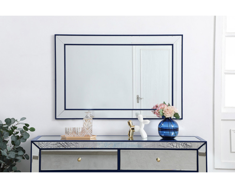 Elegant Wall Mirror - Blue, L 48" (MR33248BL)