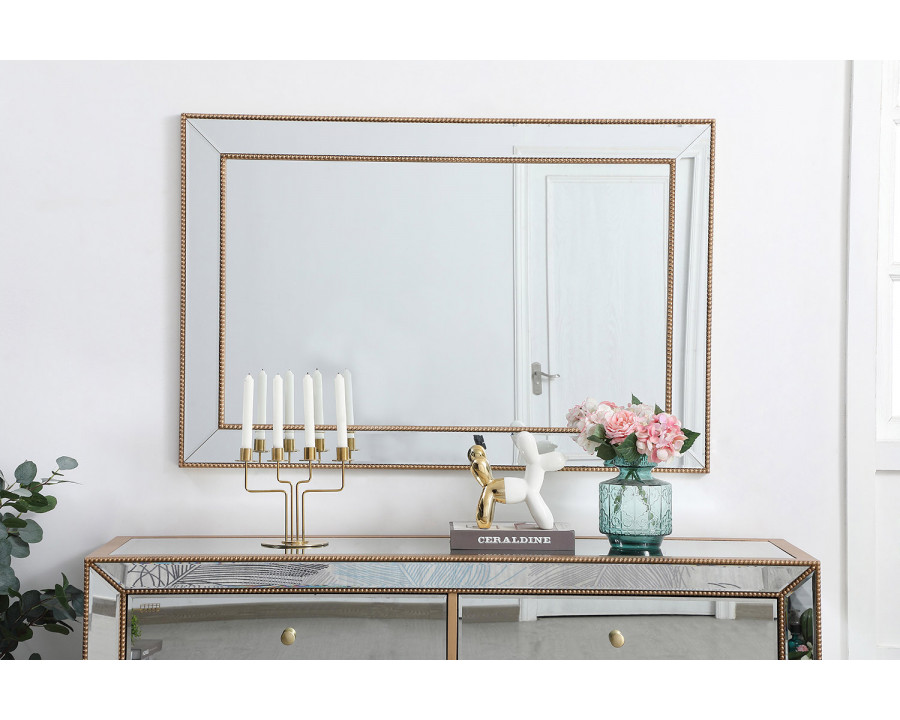 Elegant Wall Mirror - Gold, L 48" (MR33248G)