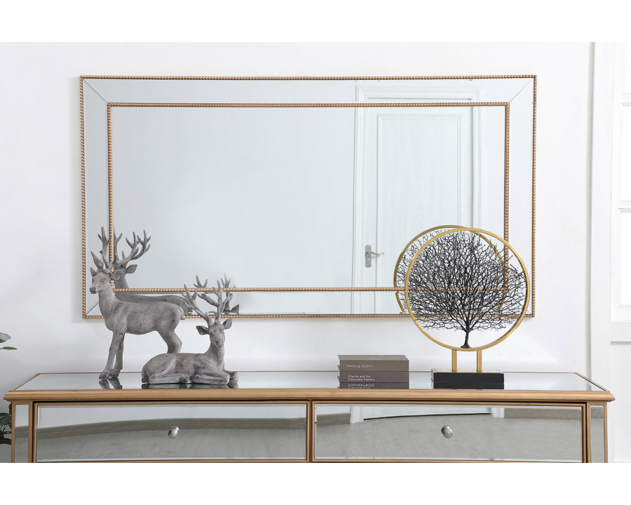 Elegant Wall Mirror - Gold, L 60" (MR33260G)