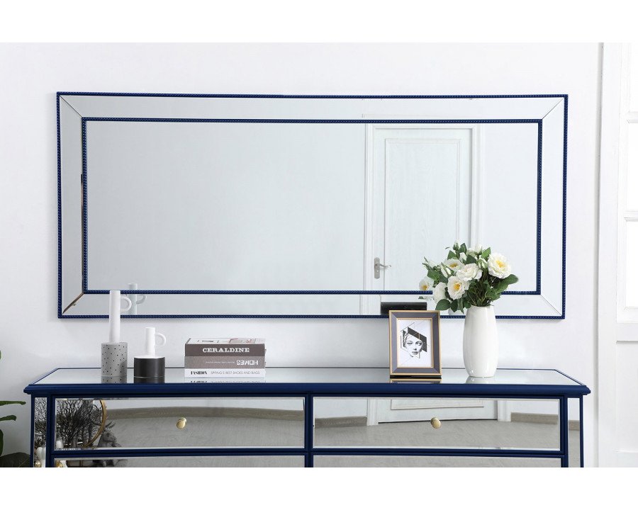 Elegant Wall Mirror - Blue, L 72" (MR33272BL)