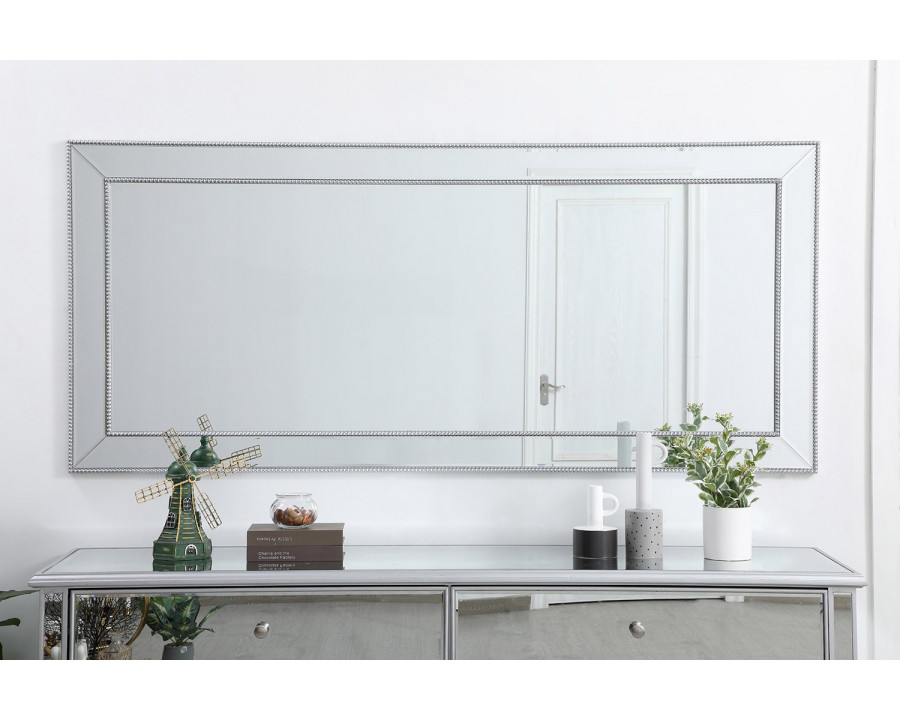 Elegant Wall Mirror - Silver, L 72" (MR33272S)