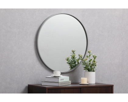 Elegant Wall Mirror - Gray, L 24" (MR4031GR)