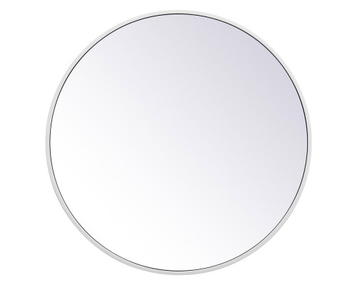 Elegant Wall Mirror - White, L 24" (MR4031WH)