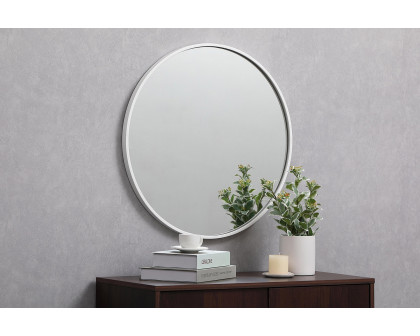 Elegant Wall Mirror - White, L 24" (MR4031WH)