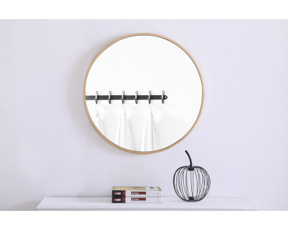 Elegant Wall Mirror - Brass, L 24" (MR4032BR)