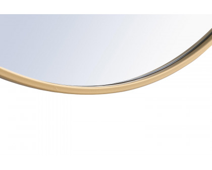 Elegant Wall Mirror - Brass, L 24" (MR4032BR)