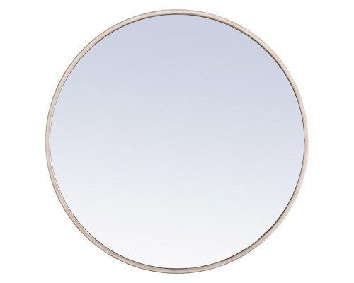 Elegant Wall Mirror - Silver, L 24" (MR4033S)