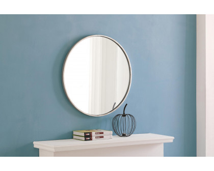 Elegant Wall Mirror - Silver, L 24" (MR4033S)