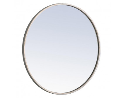 Elegant Wall Mirror - Silver, L 24" (MR4033S)