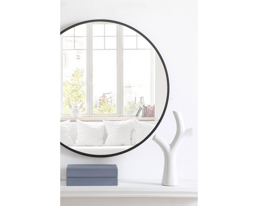 Elegant Wall Mirror - Black, L 28" (MR4034BK)