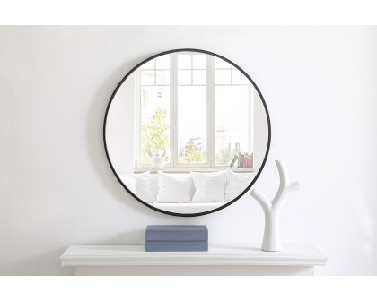 Elegant Wall Mirror - Black, L 28" (MR4034BK)