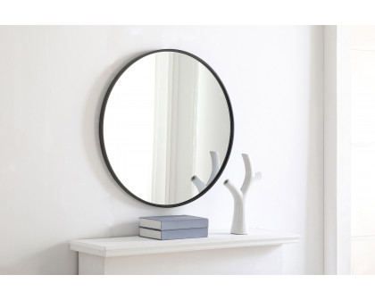 Elegant Wall Mirror - Black, L 28" (MR4034BK)