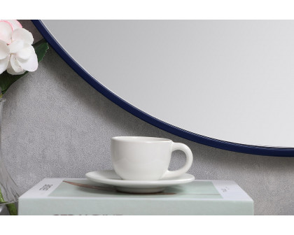 Elegant Wall Mirror - Blue, L 28" (MR4034BL)