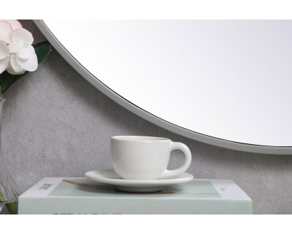 Elegant Wall Mirror - Gray, L 28" (MR4034GR)