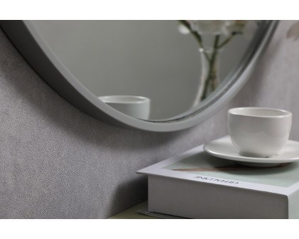 Elegant Wall Mirror - Gray, L 28" (MR4034GR)