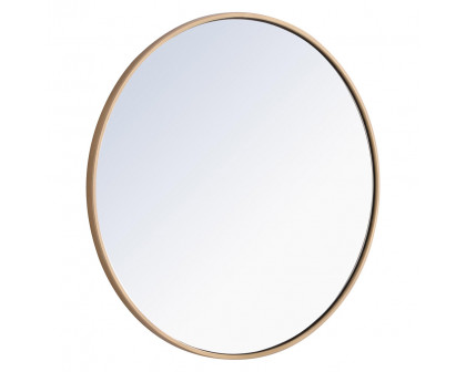 Elegant Wall Mirror - Brass, L 28" (MR4035BR)