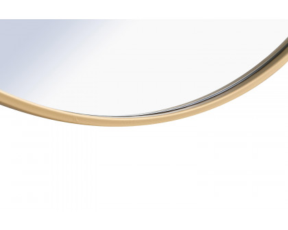 Elegant Wall Mirror - Brass, L 28" (MR4035BR)