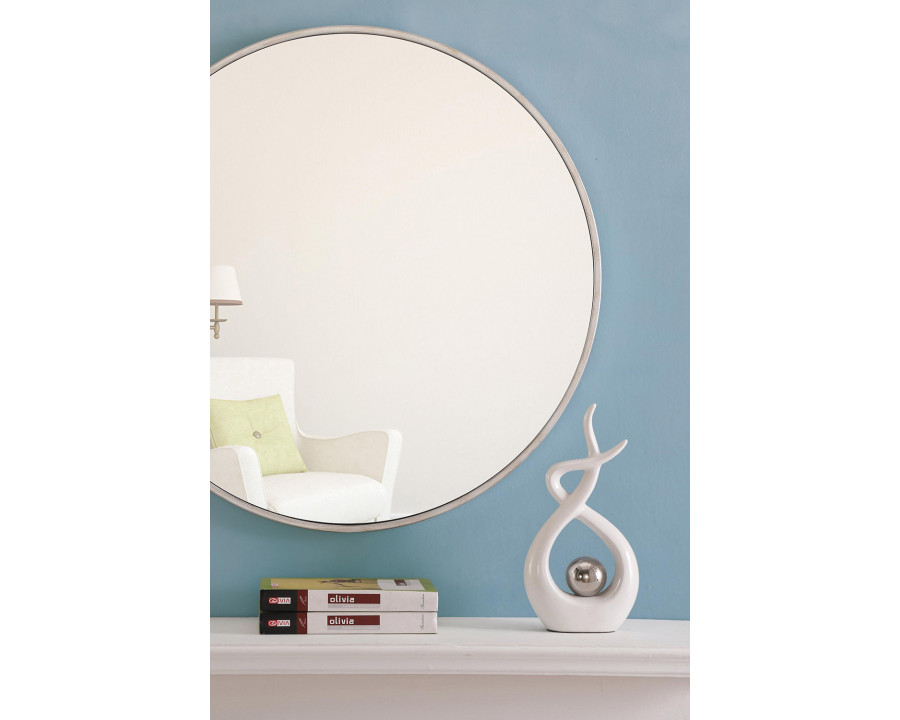 Elegant Wall Mirror - Silver, L 28" (MR4036S)