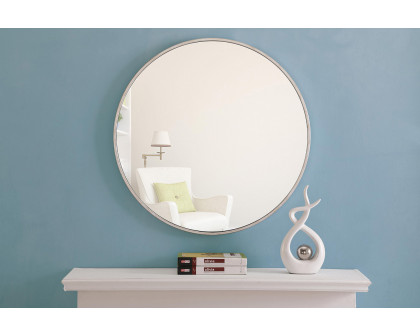 Elegant Wall Mirror - Silver, L 28" (MR4036S)