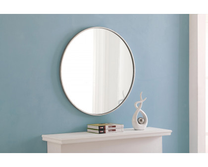 Elegant Wall Mirror - Silver, L 28" (MR4036S)