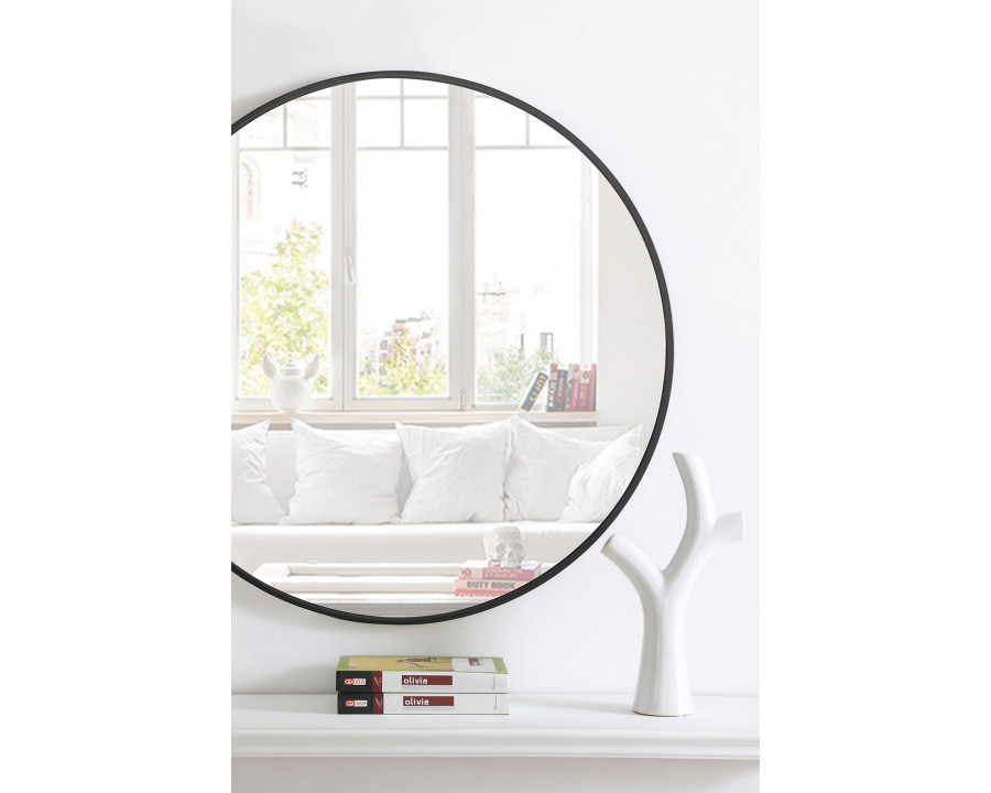 Elegant Wall Mirror - Black, L 32" (MR4037BK)