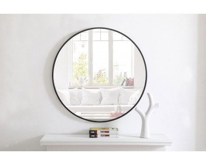 Elegant Wall Mirror - Black, L 32" (MR4037BK)