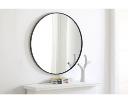 Elegant Wall Mirror - Black, L 32" (MR4037BK)