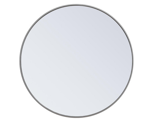 Elegant Wall Mirror - Gray, L 32" (MR4037GR)