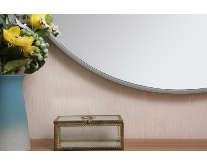 Elegant Wall Mirror - Gray, L 32" (MR4037GR)