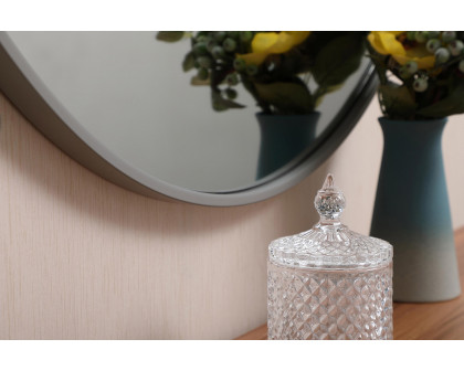 Elegant Wall Mirror - Gray, L 32" (MR4037GR)