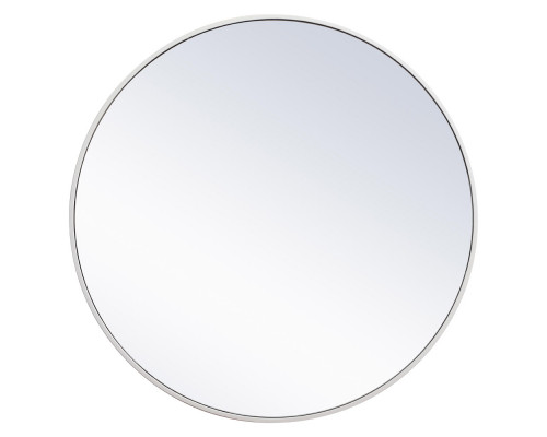 Elegant Wall Mirror - White, L 32" (MR4037WH)