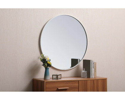 Elegant Wall Mirror - White, L 32" (MR4037WH)