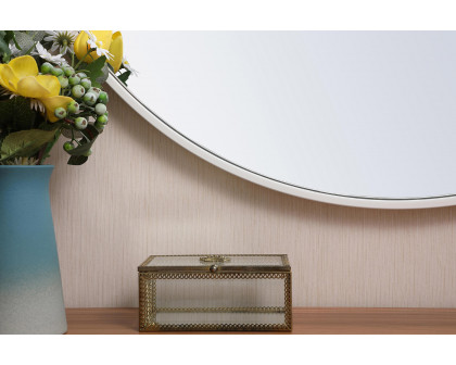 Elegant Wall Mirror - White, L 32" (MR4037WH)