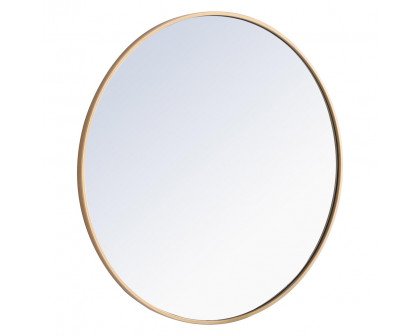 Elegant Wall Mirror - Brass, L 32" (MR4038BR)