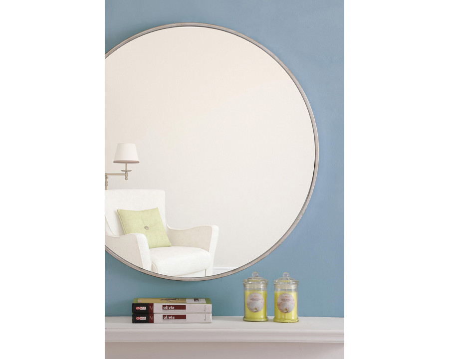 Elegant Wall Mirror - Silver, L 32" (MR4039S)