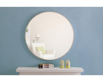 Elegant Wall Mirror - Silver, L 32" (MR4039S)