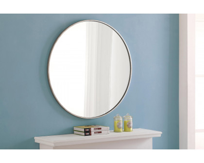 Elegant Wall Mirror - Silver, L 32" (MR4039S)