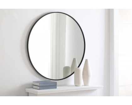 Elegant Wall Mirror - Black, L 36" (MR4041BK)