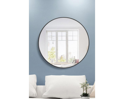 Elegant Wall Mirror - Black, L 36" (MR4041BK)